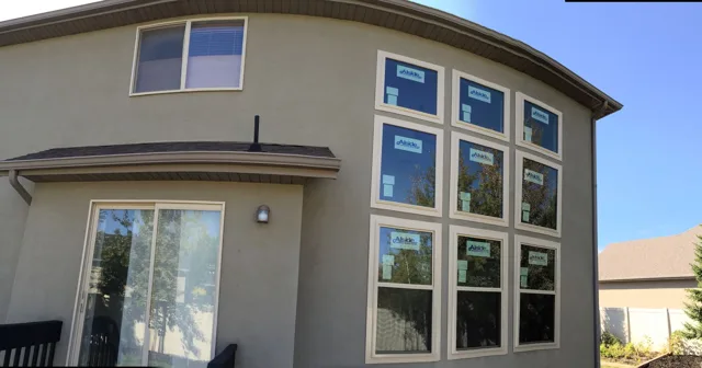 Home with a multi-window exterior